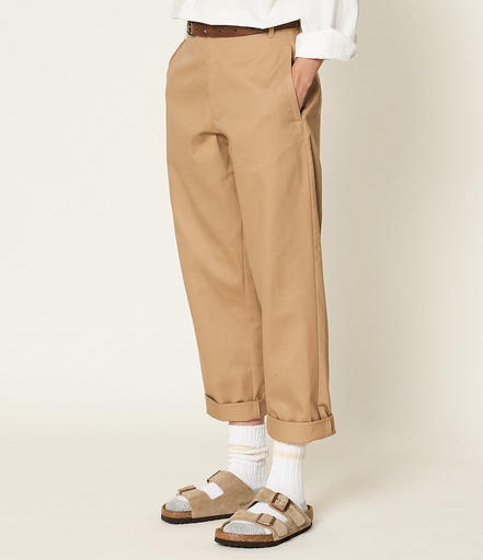 Women Merz B. Schwanen PANTS02 high waisted Pants Khaki | MERZ5870931