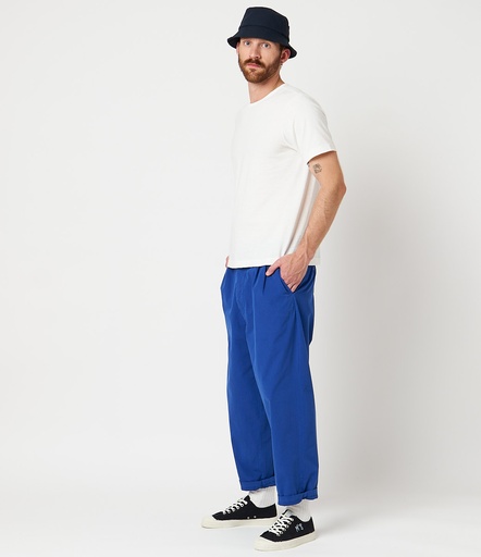 Women Merz B. Schwanen PANTS03 pleated-front Pants Blue | MERZ8243015