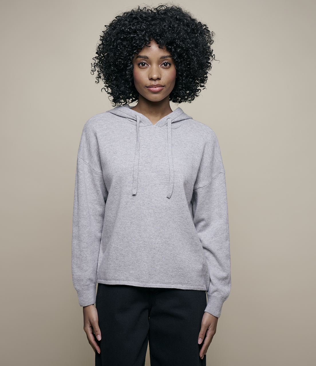 Women Merz B. Schwanen SKHD04 relaxed fit Hoodie Grey | MERZ6193425