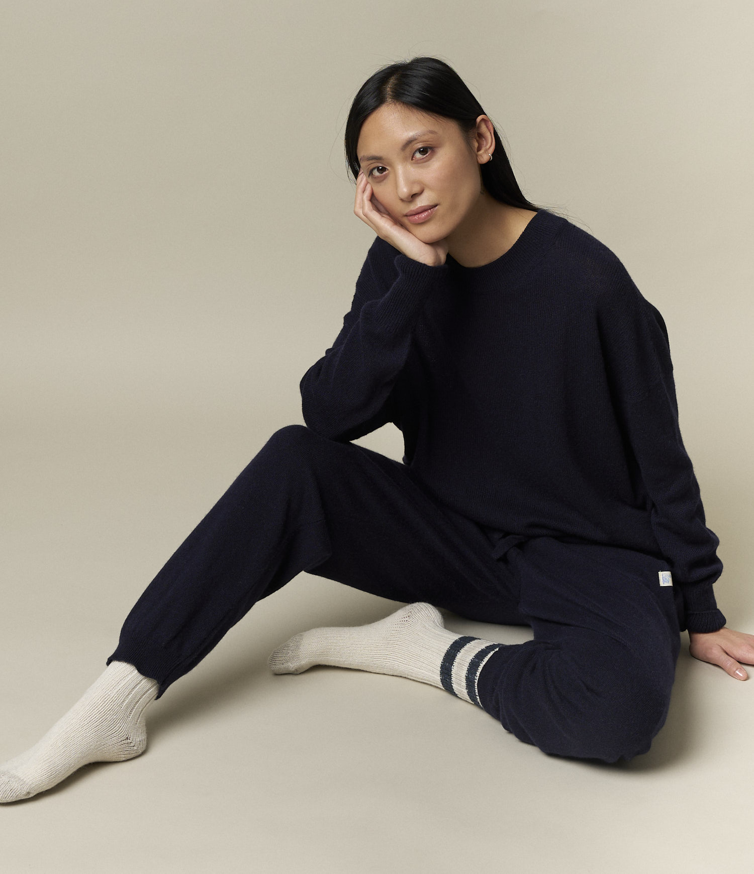 Women Merz B. Schwanen SKPT01 lounge Pants Navy | MERZ9217348