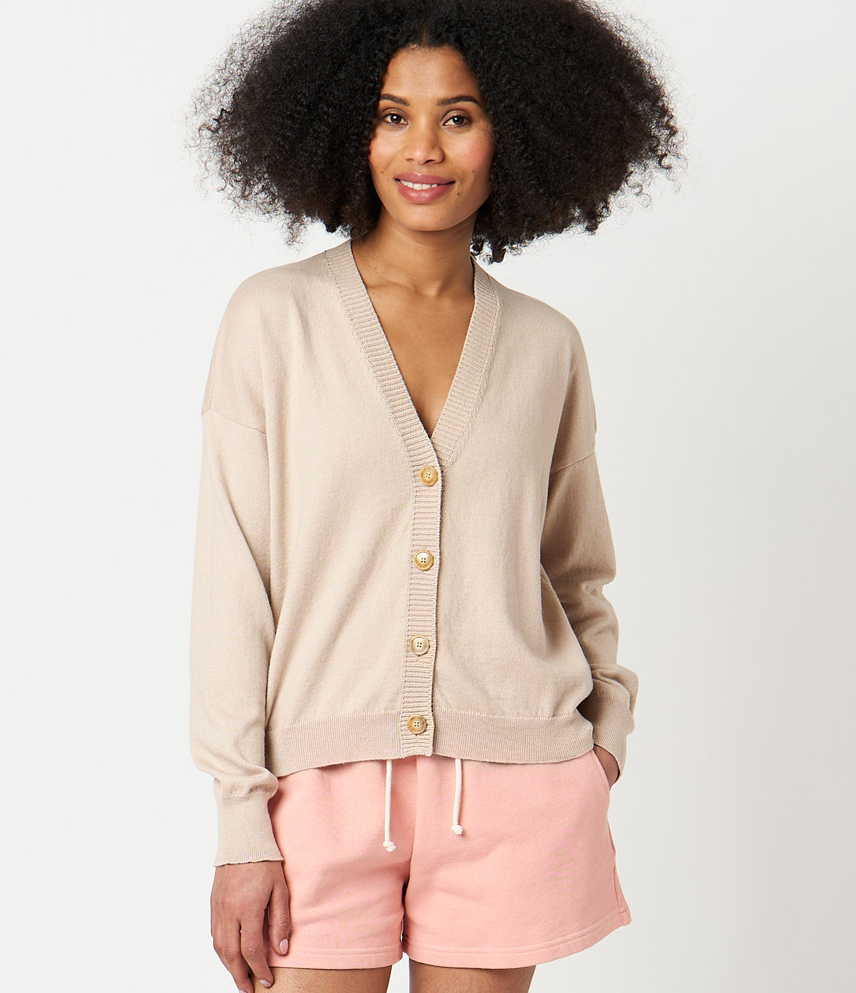 Women Merz B. Schwanen WCC01 cropped Cardigan Khaki | MERZ9870256