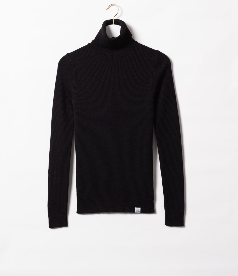 Women Merz B. Schwanen WMWST01 turtleneck Pullover Black | MERZ9867054