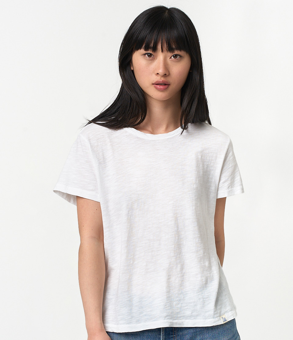 Women Merz B. Schwanen WSCT20 PIMA cotton T Shirts White | MERZ7495386
