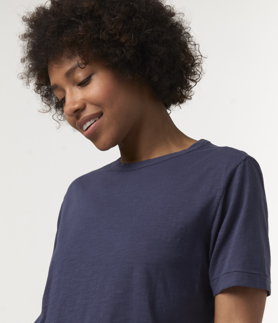 Women Merz B. Schwanen WSCT20 PIMA cotton T Shirts Blue | MERZ5091832