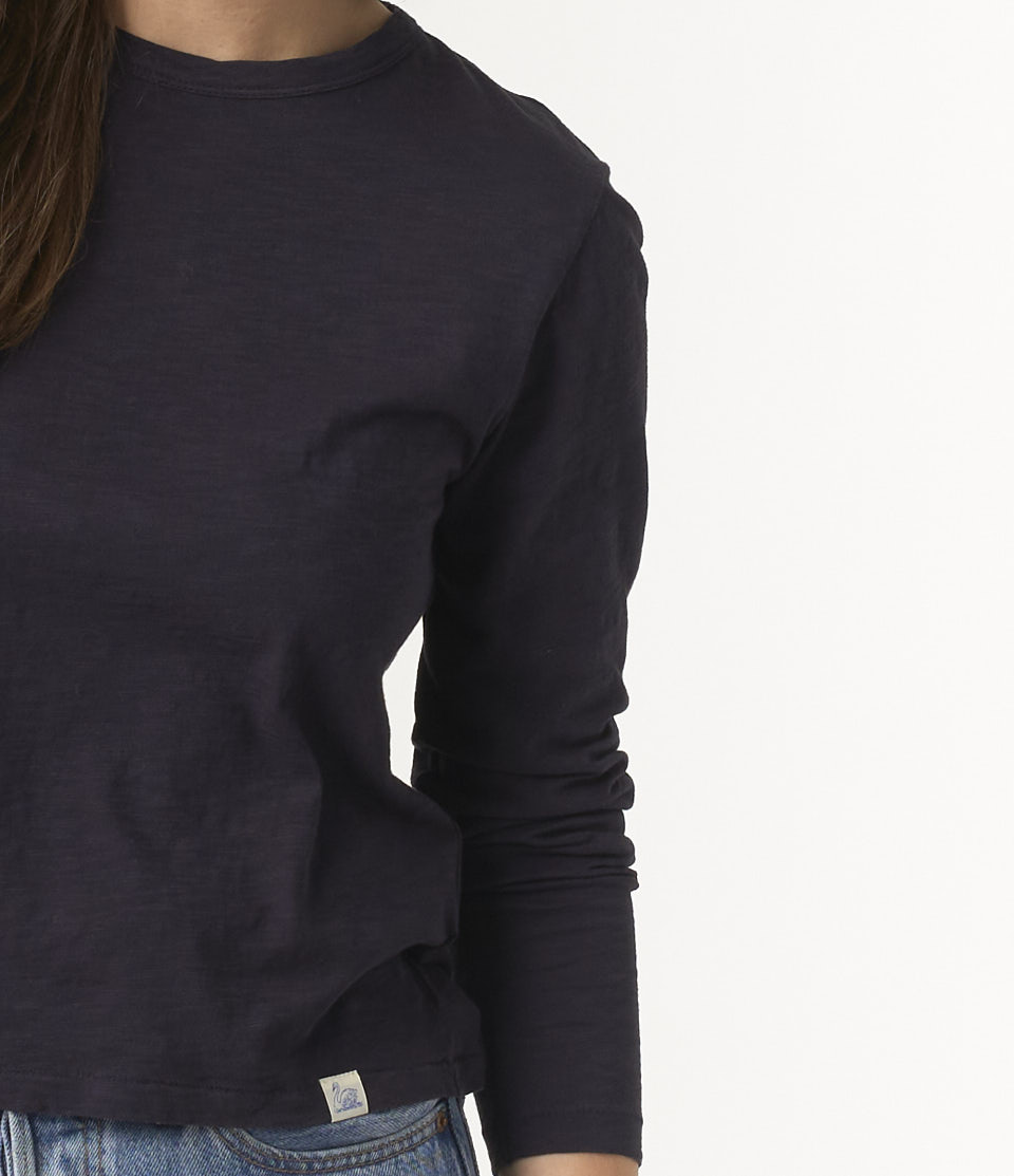 Women Merz B. Schwanen WSLS21 PIMA cotton longsleeve T Shirts Black | MERZ6279580
