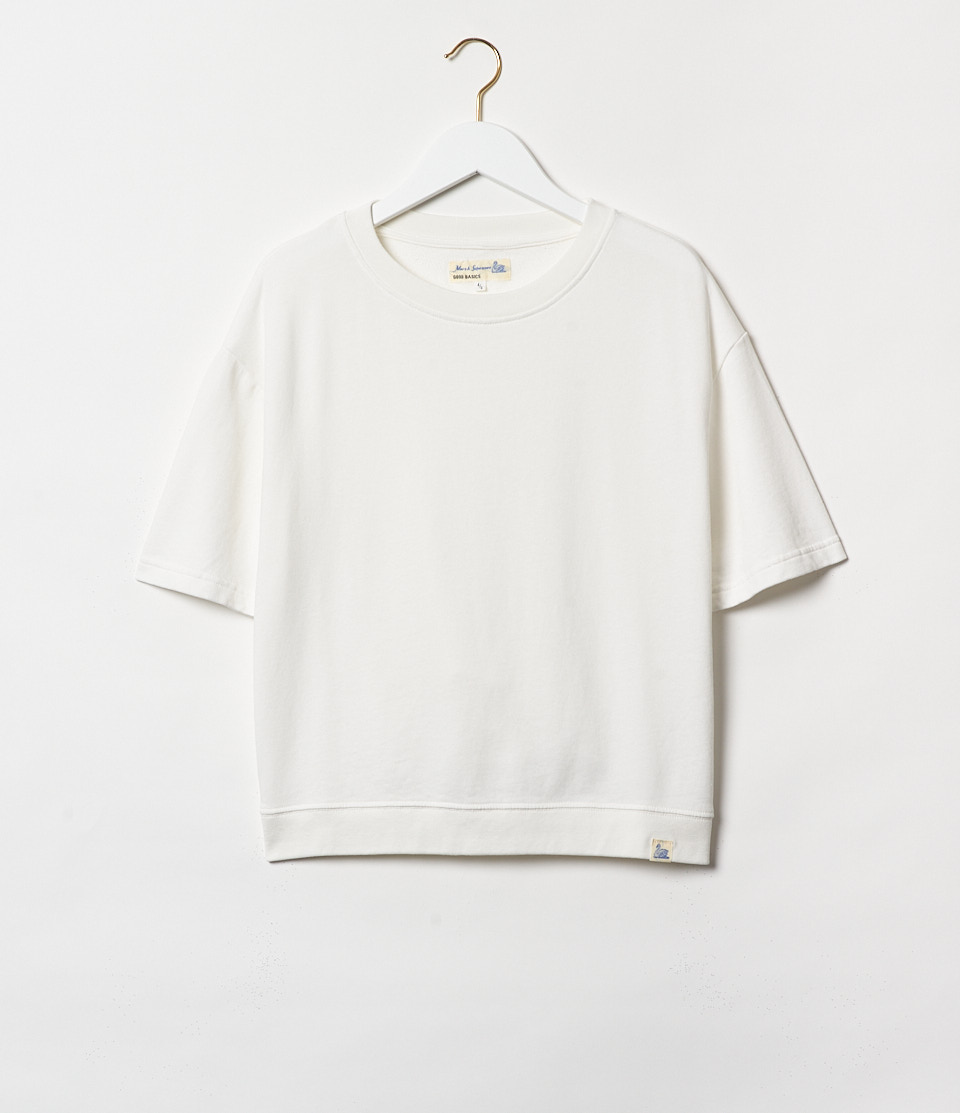 Women Merz B. Schwanen WSW03 cropped Sweatshirts White | MERZ8201796